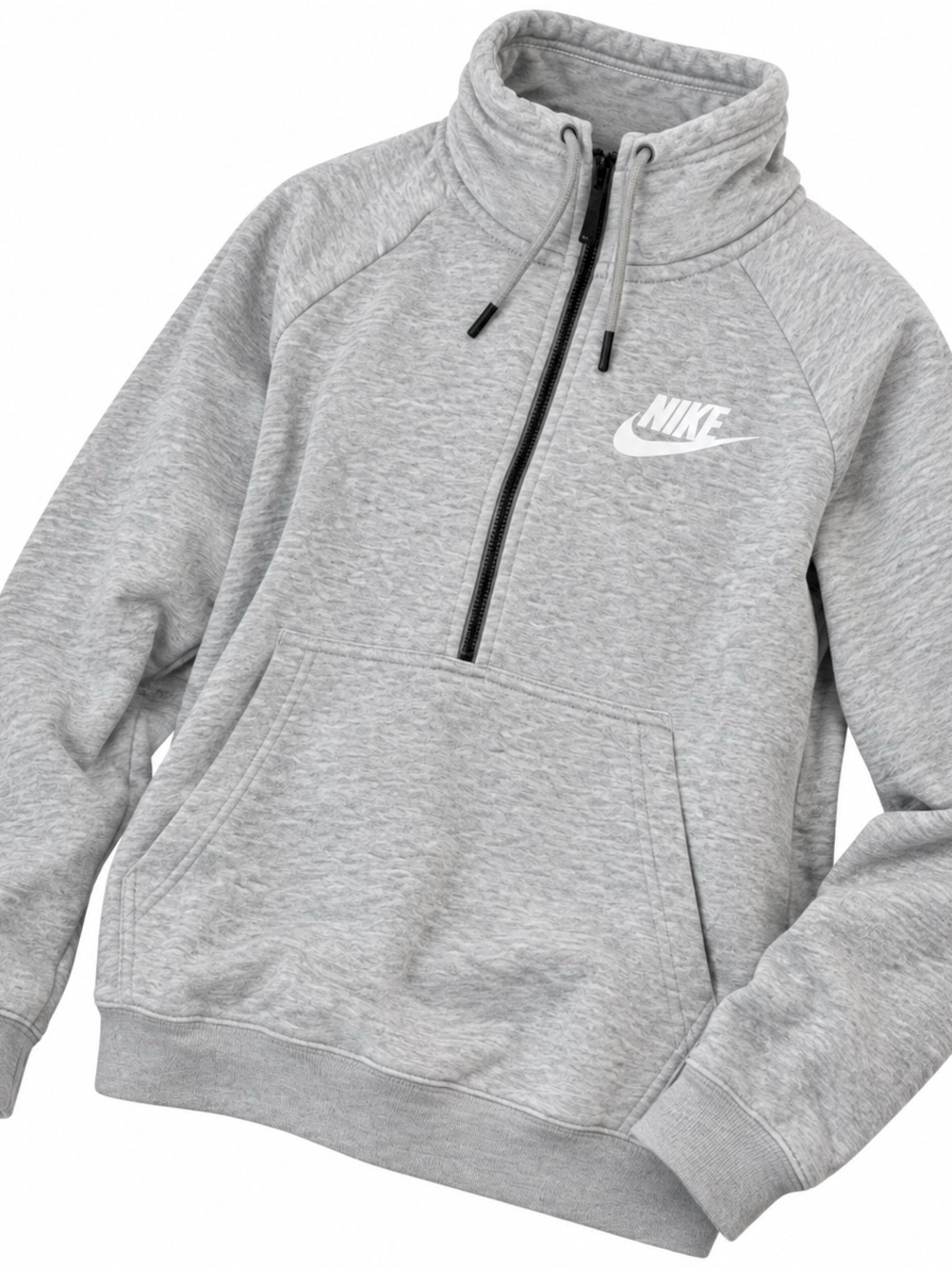 Nike Women’s Light Grey Quarter Zip-Up Sweatshirt